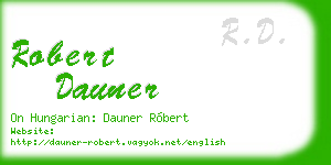robert dauner business card
